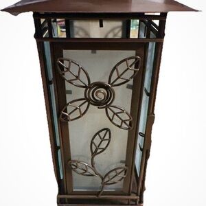 Elegant Brown Metal Lantern